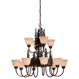 Bozeman Bear 12 Light Chandelier