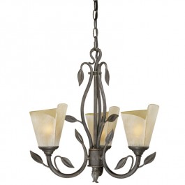 Capri Leaf 3 Light Chandelier