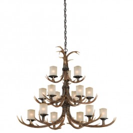 Yoho Faux Antler 15 Light Chandelier