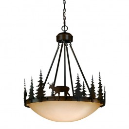 Bryce Whitetail Deer Inverted Pendant Light