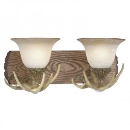 Lodge Antler Double Vanity Light