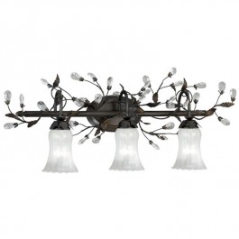 Crystal Trellis Triple Vanity Light