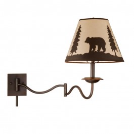 Bozeman Bear Swing Arm Wall Lamp -DISCONTINUED