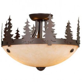 Yosemite Pine Tree Semi Flush Ceiling Light