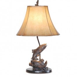 Swimming Trout Lamp