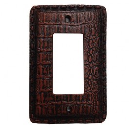 Replica Crocodile Skin Single GFI/Rocker Switch Plate