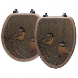 Winter Breeze Chickadee Toilet Seats