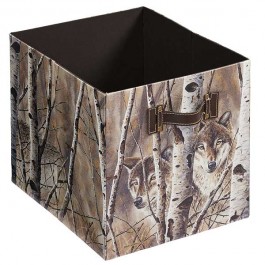 Fleeting Glimpse – Wolves Folding Storage Bin