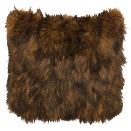 Faux Grizzly Bear Fur Pillow
