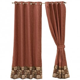 Silver Thicket Grommet Drapes