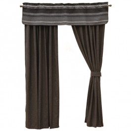 Graphite Drapes & Metro Valance