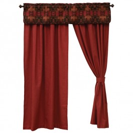 Ruby Red Drapes & Luminaria Valance