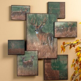 Nature's Plan  Whitetail Deer Collage Wall Art