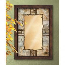 Hardwood Forest Framed Mirror 