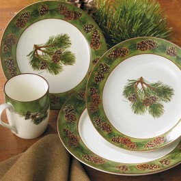Ceramic Pine Cone Dinnerware Set