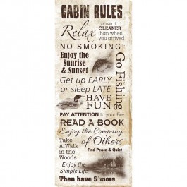 Cabin Rules Wrapped Canvas Art