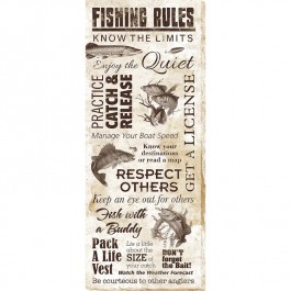 Fishing Rules Wrapped Canvas Art