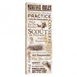 Hunting Rules Wrapped Canvas Art