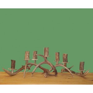 7 Candle Antler Mantle Piece