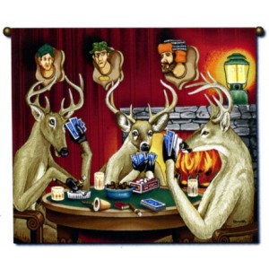 Deer Poker Wall Hanging