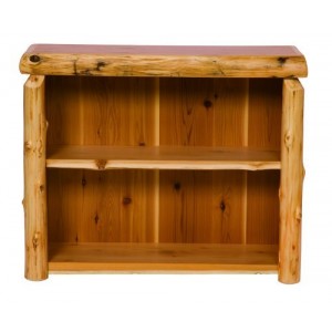 Small Cedar Log Bookshelf