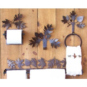 Oak Leaf and Acorn Bathroom Accessories