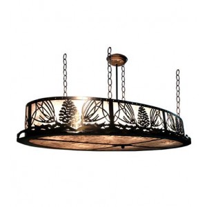 Rustic Pinecone Island Pendant Light