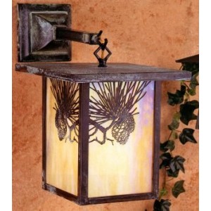 Pine Cone Lantern Outdoor Wall Sconce