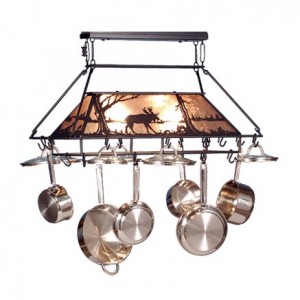 Lighted Moose Pot Rack