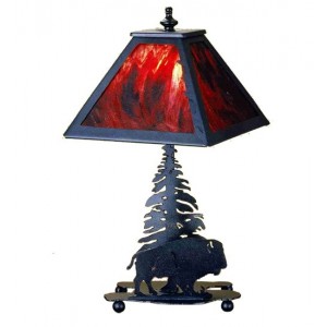 Buffalo And Pine Accent Lamp