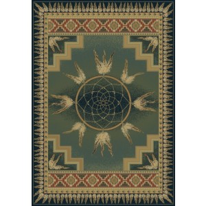 Dream Catcher Rugs-Green