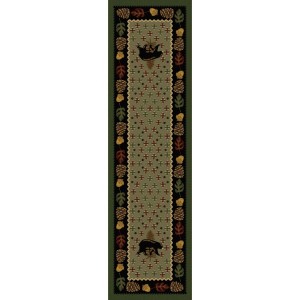 Patchwork Bear Runner - Green