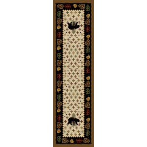 Patchwork Bear Runner-Natural