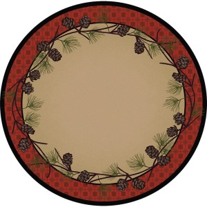 Delicate Pines Round Rug