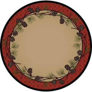 Delicate Pines Round Rug