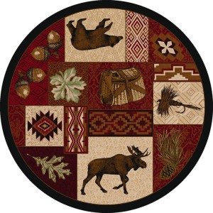 Bear Creek Lodge Round Rug