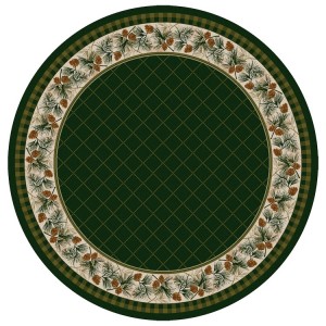 Evergreen in Pine Round Area Rug