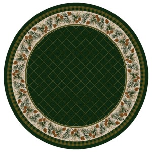 Evergreen in Pine Round Area Rug