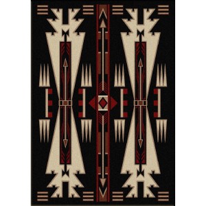 Horse Thieves Black Area Rugs