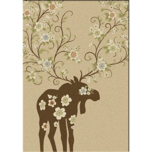 Moose Blossom Area Rugs - Natrual