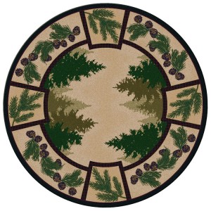 Pine Forest Round Area Rug