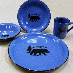 Black Bear Silhouette Dinnerware