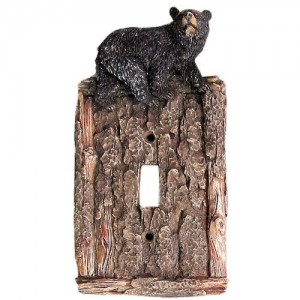 Black Bear on Bark Switch Plates