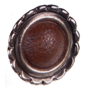 Metal Faux Leather Knob-CLEARANCE