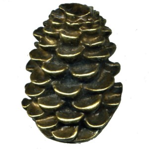 Antique Brass Pinecone Knob