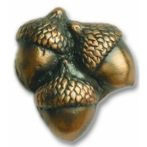 Antique Brass Acorn Cluster Knob