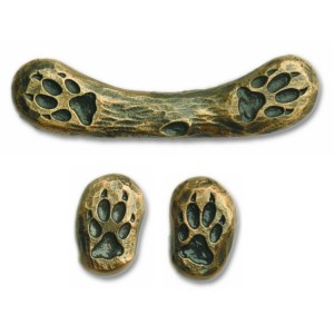 Antique Brass Wolf Tracks Cabinet Hardware