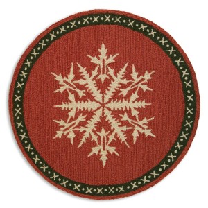 Snow Flake Round Rug
