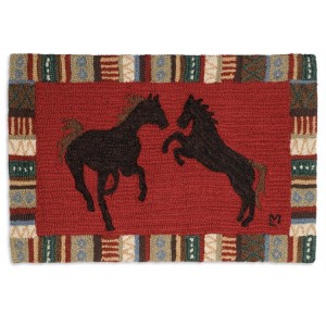 Cinnamon Horses Accent Rug