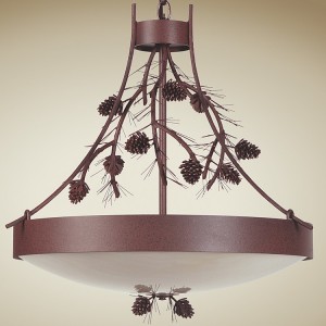 Pine Cone & Needles Chandelier